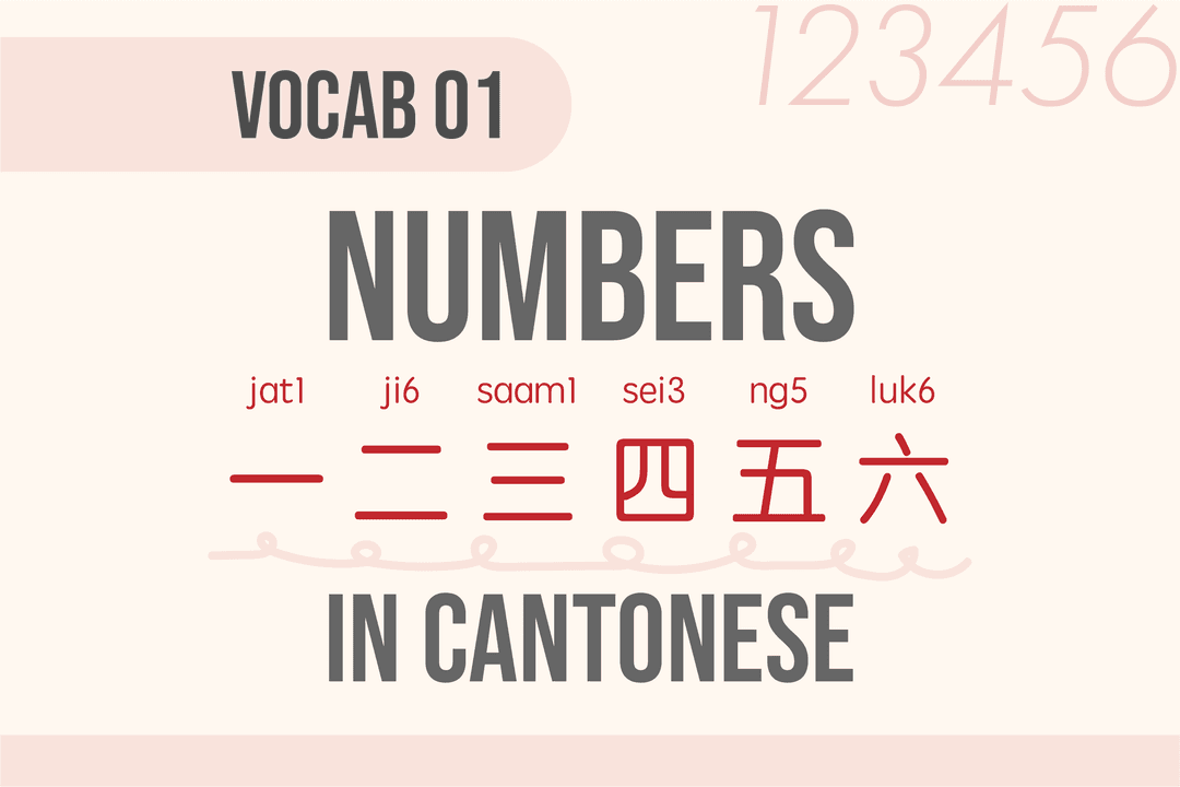 Vocab01 - Cantonese Numbers 一二三四五